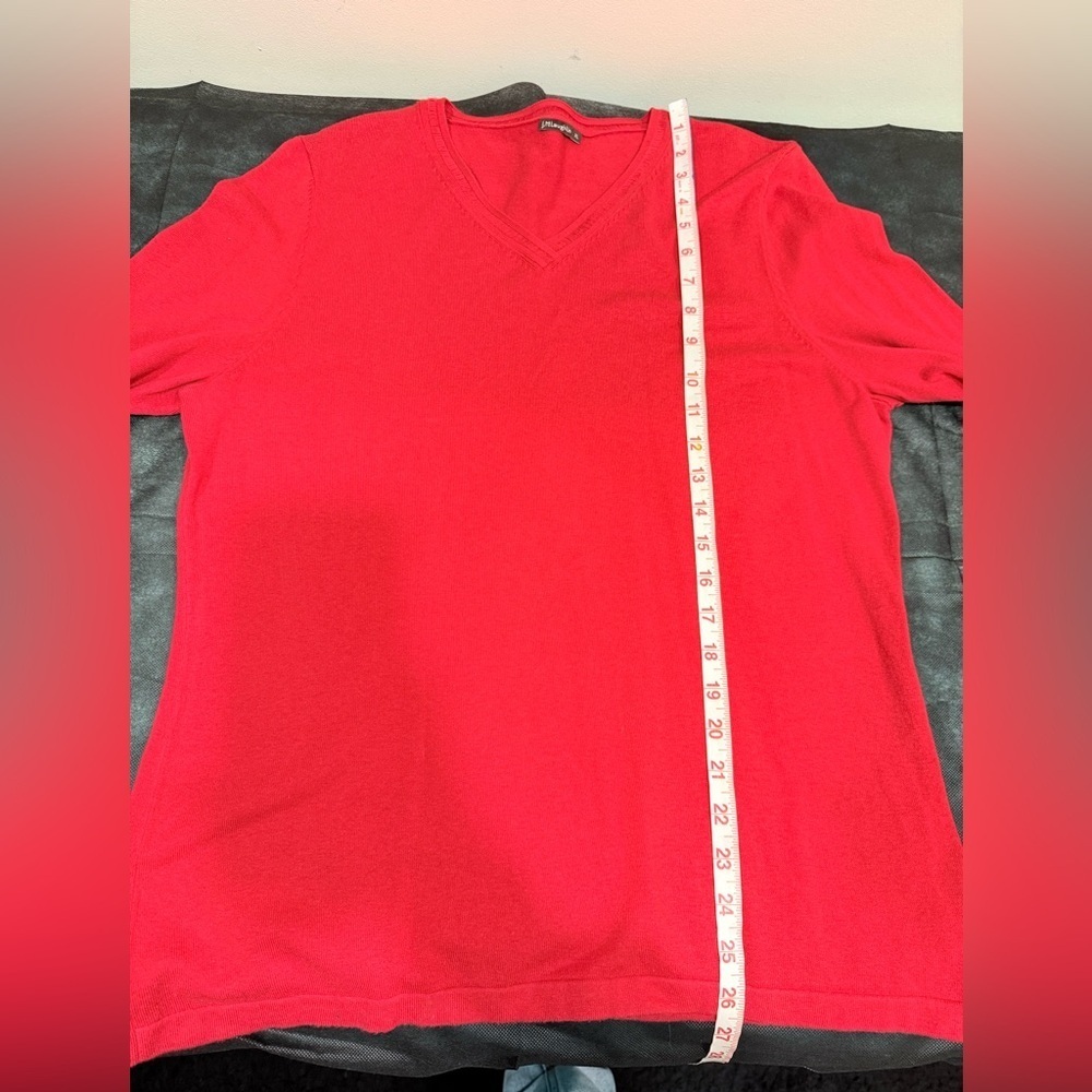 🔥J. McLaughlin Red V-Neck Sweater Women’s Sz XL EUC🔥 - Picture 5 of 6